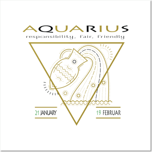 Aquarius Zodiac sign- astronomical sign - Horoscope Posters and Art
